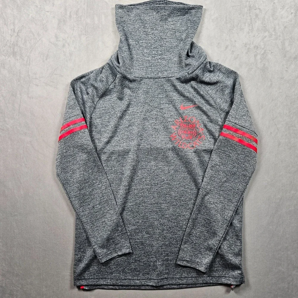 Nike Arizona Wildcats‎ Funnel Neck Sweatshirt Womens Medium Gray Pullover Logo
